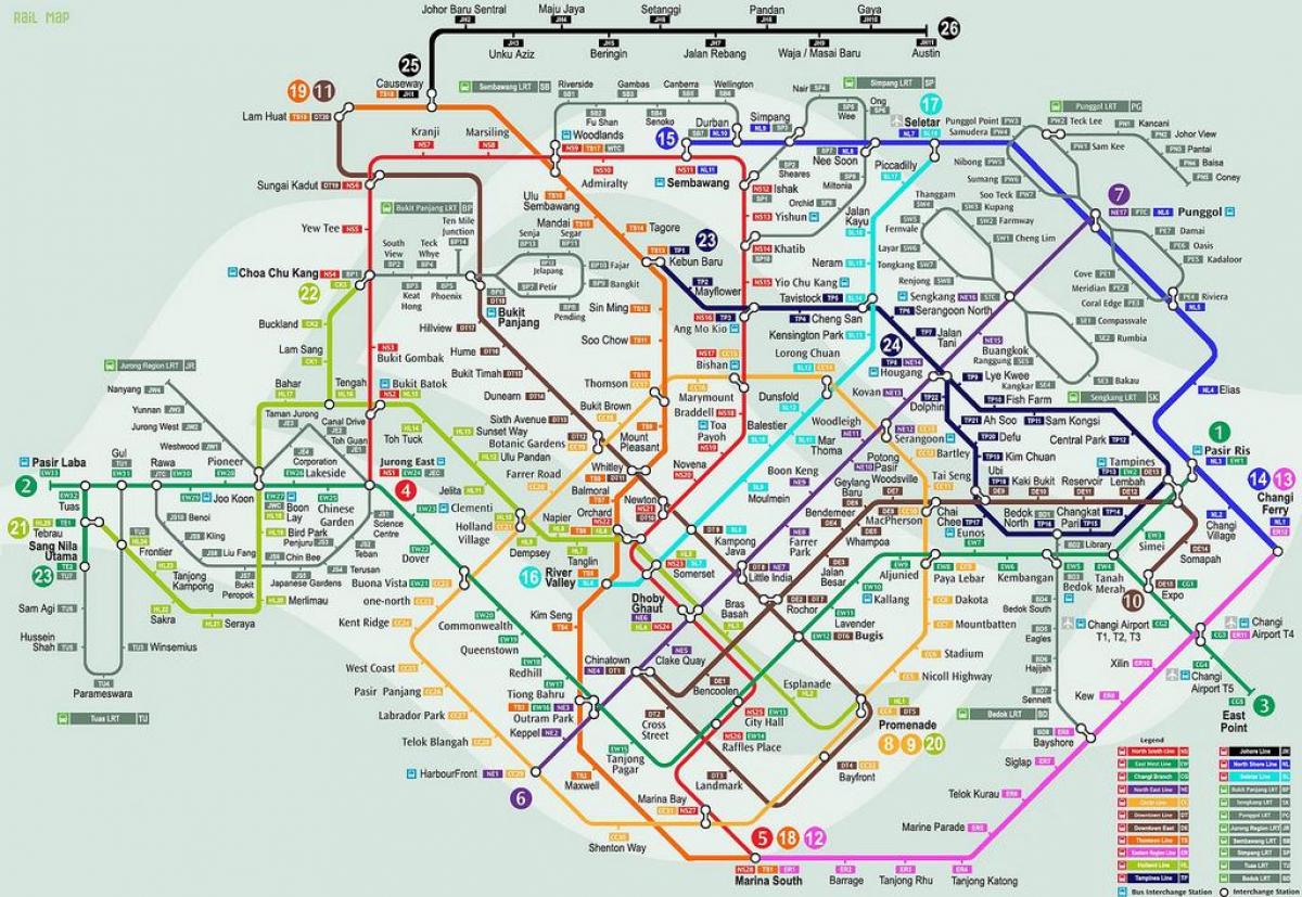 lrt mappa di Singapore
