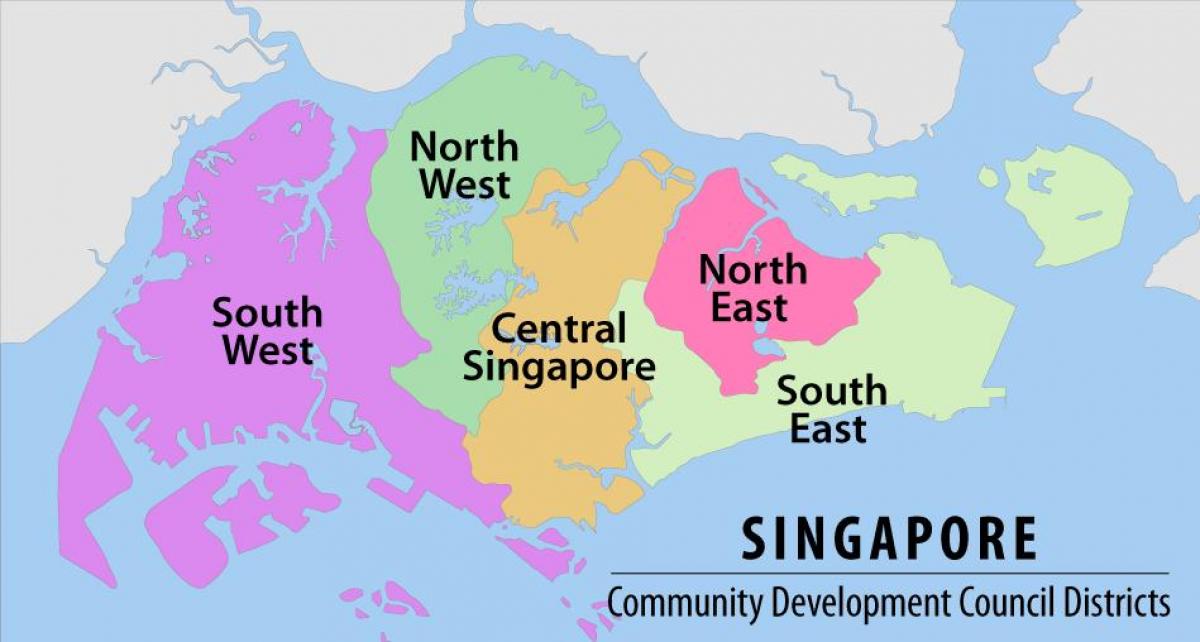 mappa di Singapore regione