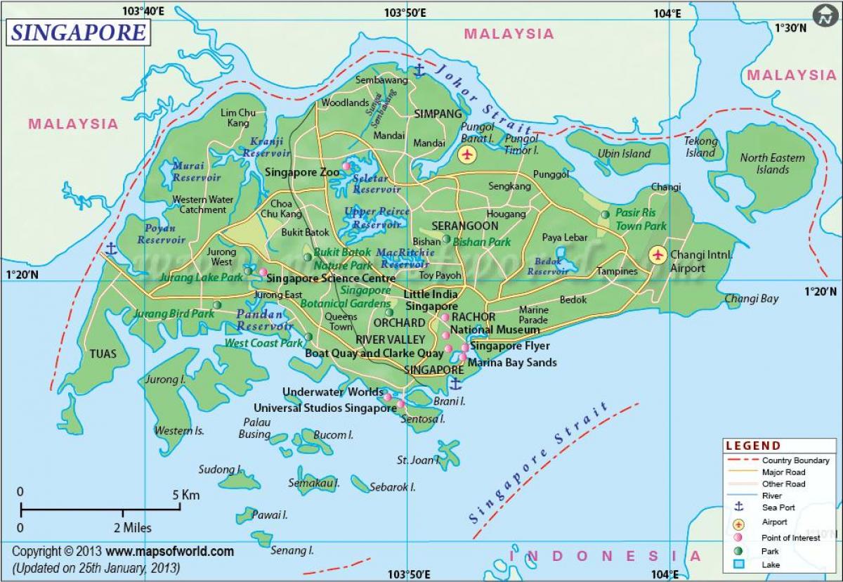 Posizione sulla mappa di Singapore