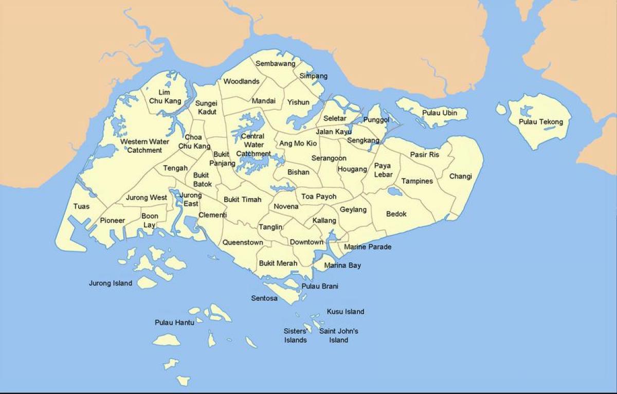 mappa di Singapore paese