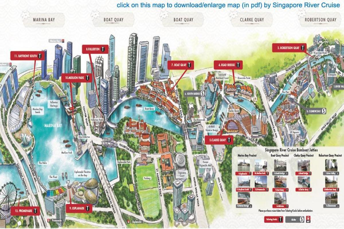 mappa di Singapore River Cruise