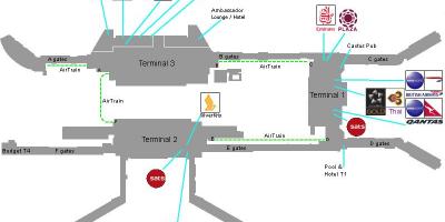 Mappa dell'aeroporto di Singapore