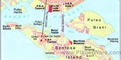 Mappa di attrazioni di Singapore
