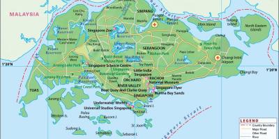 Mappa della città di Singapore