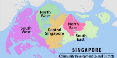 Mappa di Singapore regione
