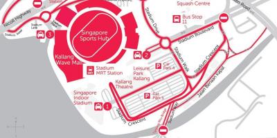 Mappa di Singapore sports hub