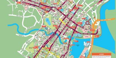 Mappa stradale di Singapore