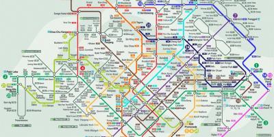 Mappa di Singapore trasporto
