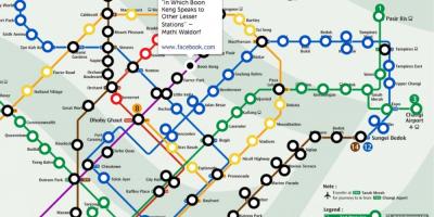 Treni Mrt mappa di Singapore