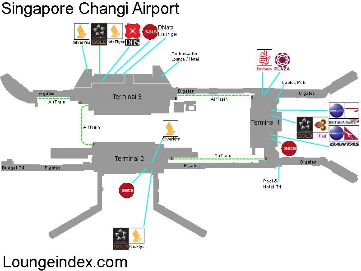 mappa dell'aeroporto di Singapore
