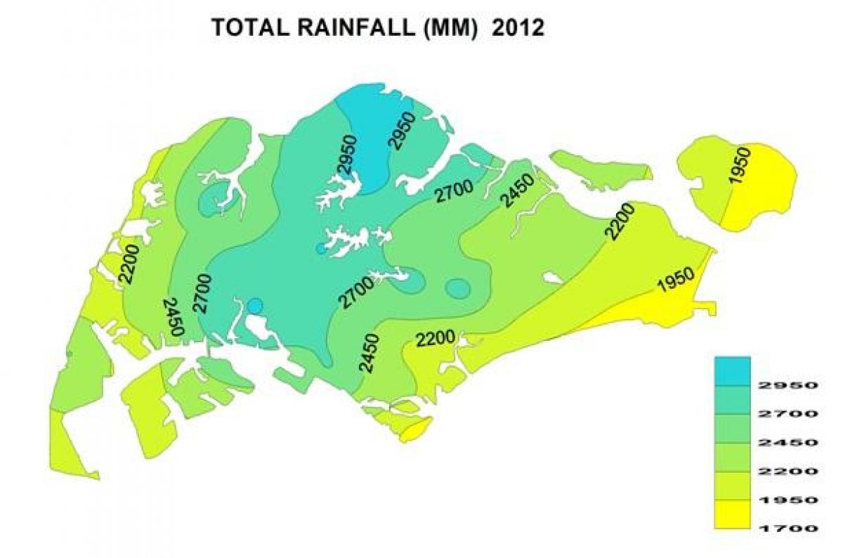 Singapore pioggia mappa