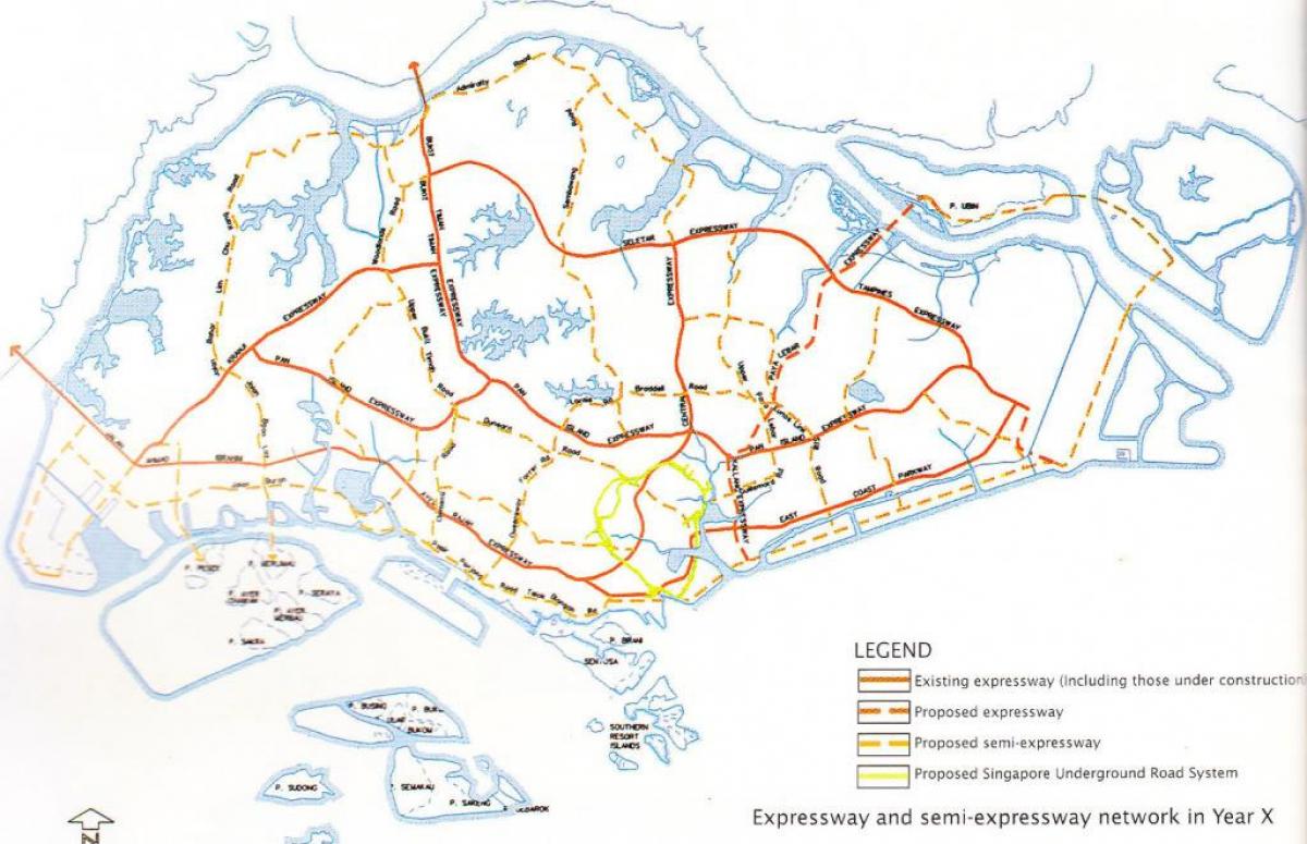 Singapore autostrada mappa