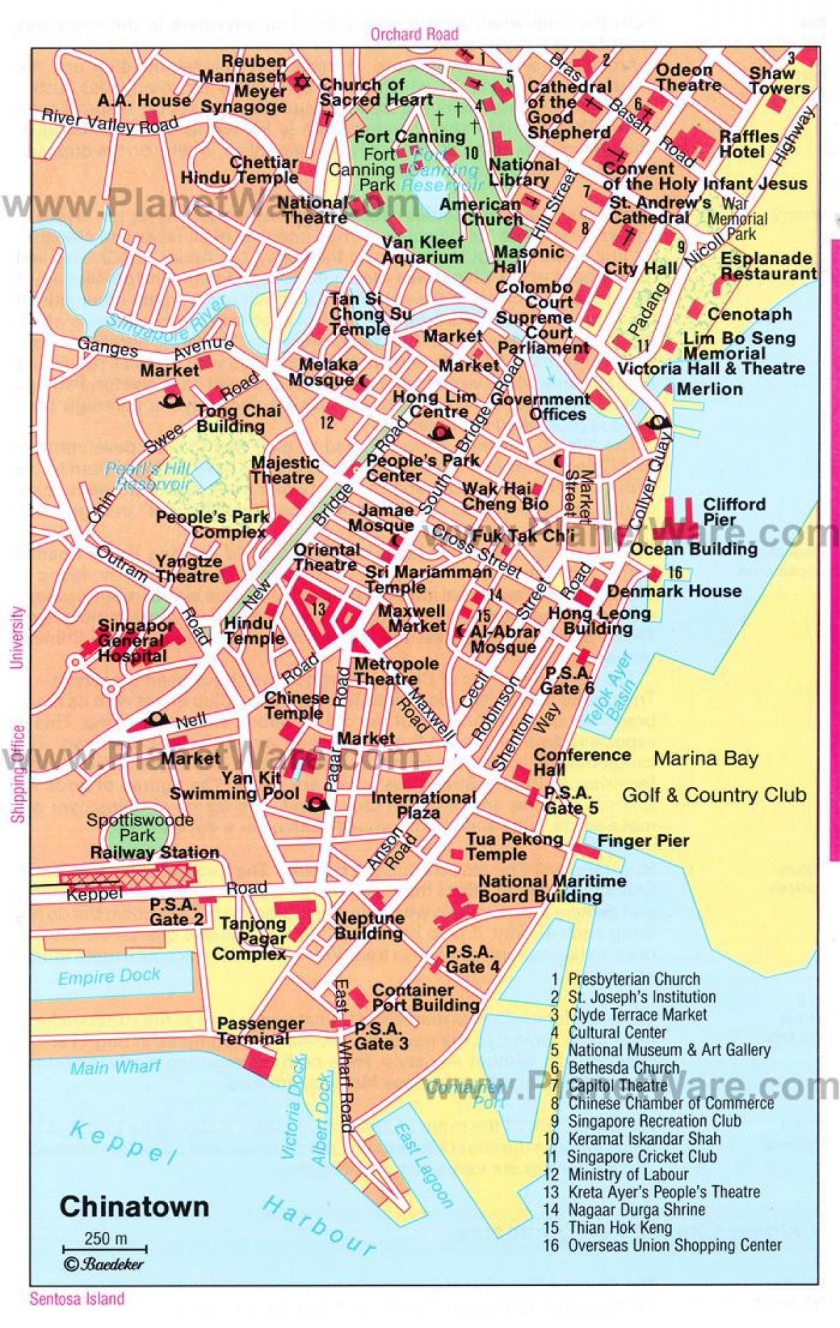chinatown di Singapore la mappa