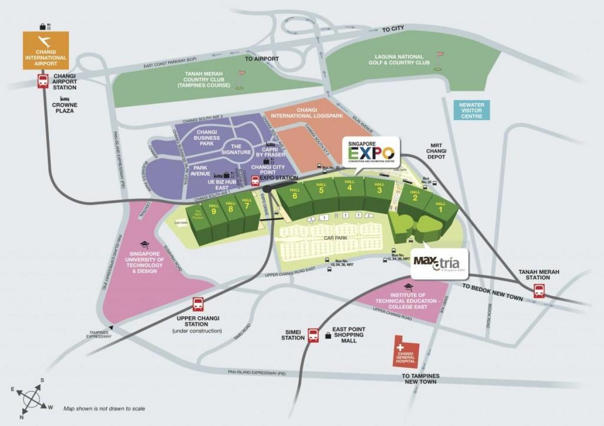 mappa di Singapore expo